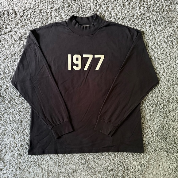Fear of God Other - Fear of God Essentials - Mock Neck Long Sleeve 1977 ‘Iron’